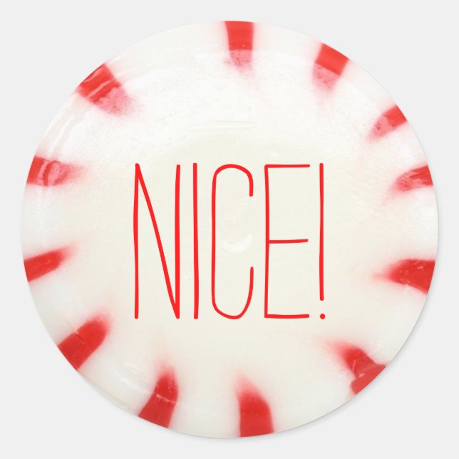 Christmas Holiday Stickers Naughty Or Nice (Front)