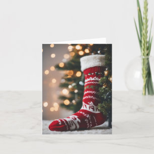 Christmas Holiday Stocking Card