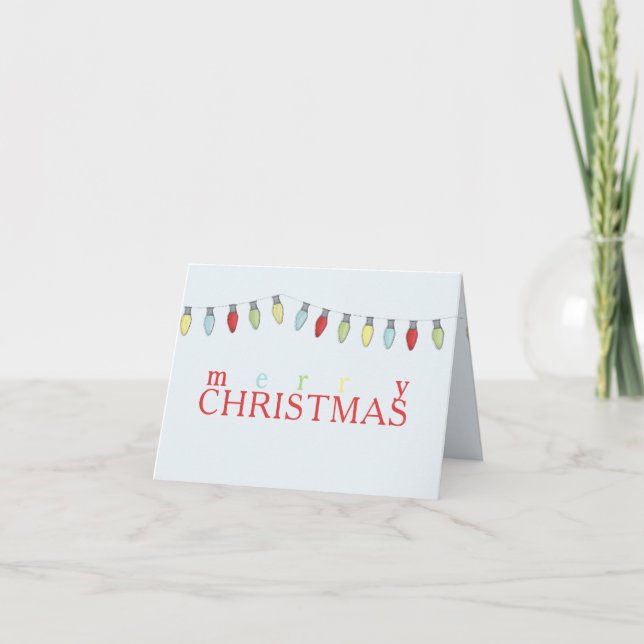 Christmas Holiday String Lights Fun Festive Simple (Front)