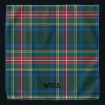 Christmas Holiday Tartan Plaid Pet NAME Classic Bandana<br><div class="desc">Holiday Tartan Plaid in Green,  Red,  Yellow,  Blue,  White with custom NAME in black. Easy to personalise text,  text colour,  font. Great Christmas accessory for ANY pet and matching pet human. Preppy,  Festive,  Fun. Mix and Match entire Tartan / Holiday Plaid / Christmas  Collections by TMCdesigns.</div>