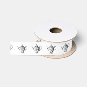 Christmas Holiday Tea Party Satin Ribbon