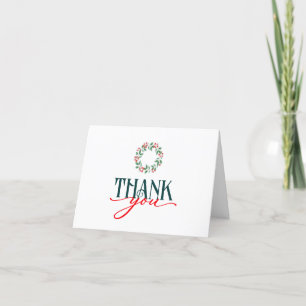 Christmas Holiday Thank You with Small Wreath
