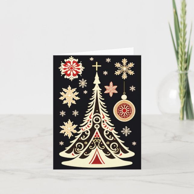 Christmas Holiday Tree Card (Front)