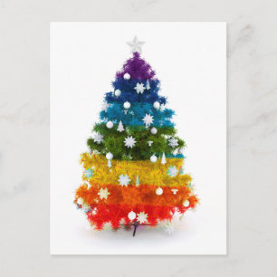 christmas holiday tree colours happy joy postcard