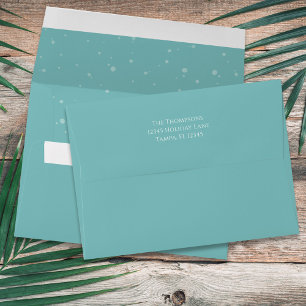 Christmas Holiday Turquoise Beach Ocean Coastal Envelope