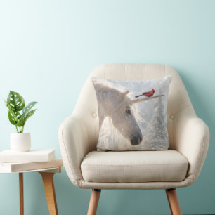 Christmas Holiday Unicorn Winter Magica Cushion