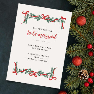 Christmas Holiday Wedding  Save The Date