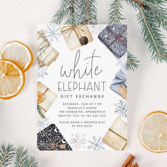 Christmas Holiday White Elephant Party Invitation (Creator Uploaded)