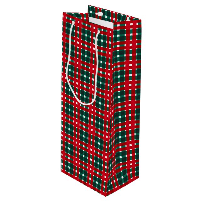 Christmas Holiday Wine Gift Bag (Front Angled)