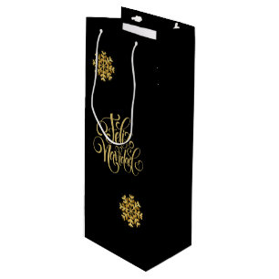 Christmas Holiday Wine Gift Bag