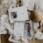 Christmas Holiday Winter Photo Save The Date Postcard<br><div class="desc">This is a rustic save the date postcard featuring a beautiful evergreen drop and a simple typeface. Use the "personalise this template" button to make this save the date completely your own.</div>