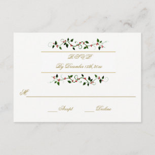 Christmas Holiday Winter Wedding RSVP Response