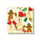 Christmas Holiday Wrapped Canvas Picture