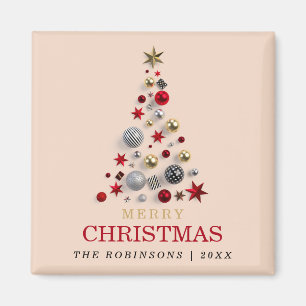 Christmas Holiday Xmas Tree Corporate Family Blush Magnet