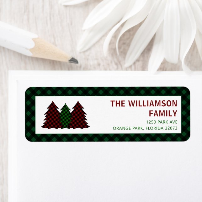 Christmas Holidays Festive Return Address Labels (Insitu)