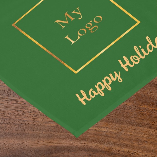 Christmas holidays green gold salon business logo short table runner (Creator Uploaded)
