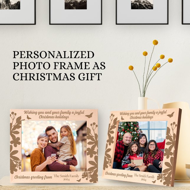 Christmas Holidays Greeting Laser Etched Picture Frames (Creator Uploaded)