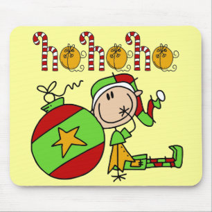 Christmas Holidays Jingle Bells Elf Mouse Pad