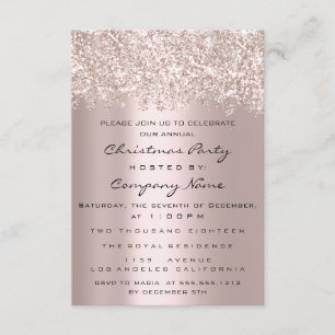 Christmas Holidays New Year Party Corporate Rose Invitation