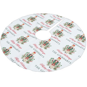 Christmas Holidays Nutcracker Family Script Brushed Polyester Tree Skirt