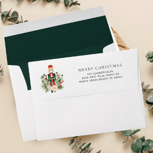 Christmas Holidays Nutcracker Return Address Envelope