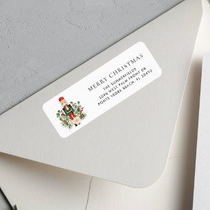 Christmas Holidays Nutcracker Return Address Label