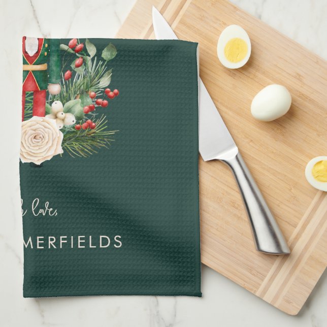 Christmas Holidays Nutcracker Script Family Custom Tea Towel (Quarter Fold)
