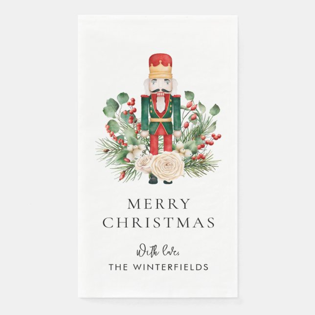 Christmas Holidays Nutcracker Script Family Napkin (Front)