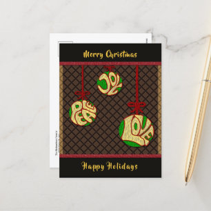 Christmas Holidays Peace Joy Love New year Holiday Postcard