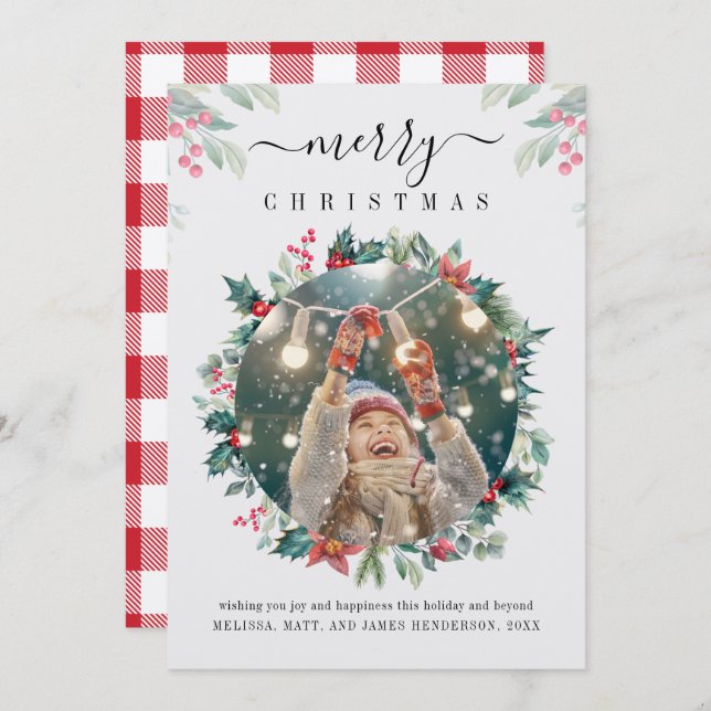 Christmas Holidays Photo Custom Card (Front/Back)