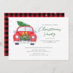 Christmas Holidays Script Family Party Invitation