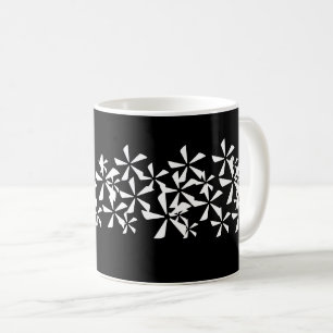 Christmas Holidays snowflakes black white pattern Coffee Mug