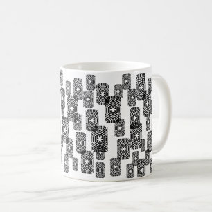 Christmas Holidays Stars sky black white pattern Coffee Mug