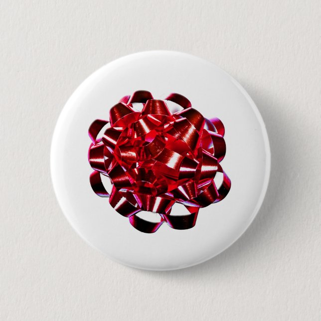 Christmas Holidays Winter Red Christmas Bow 6 Cm Round Badge (Front)