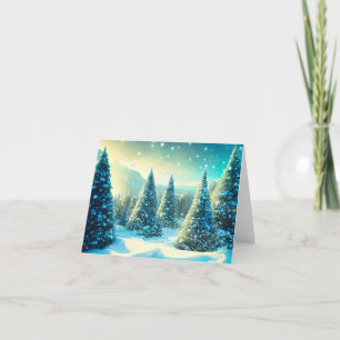 Christmas Holidays Winter Wonderland Personalise Holiday Card