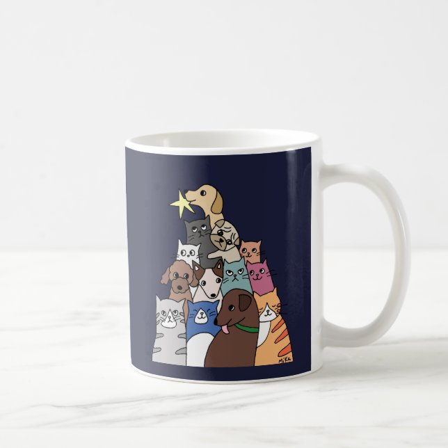 Christmas Holliday Gift for Cat Dog Pet lover Coffee Mug (Right)