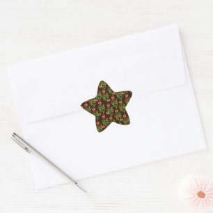 Christmas Hollies - Star Sticker