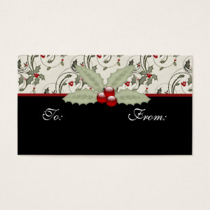 Christmas Holly 2 - Holiday Gift Tags