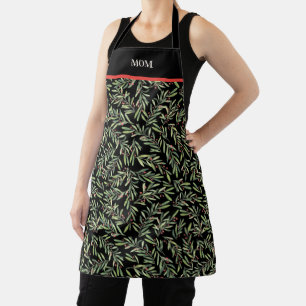 Christmas Holly and Berries Custom Personalised Apron