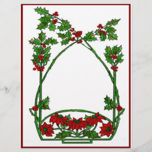 Christmas Holly and Pointsettia Flyer
