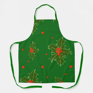 Christmas Holly Apron