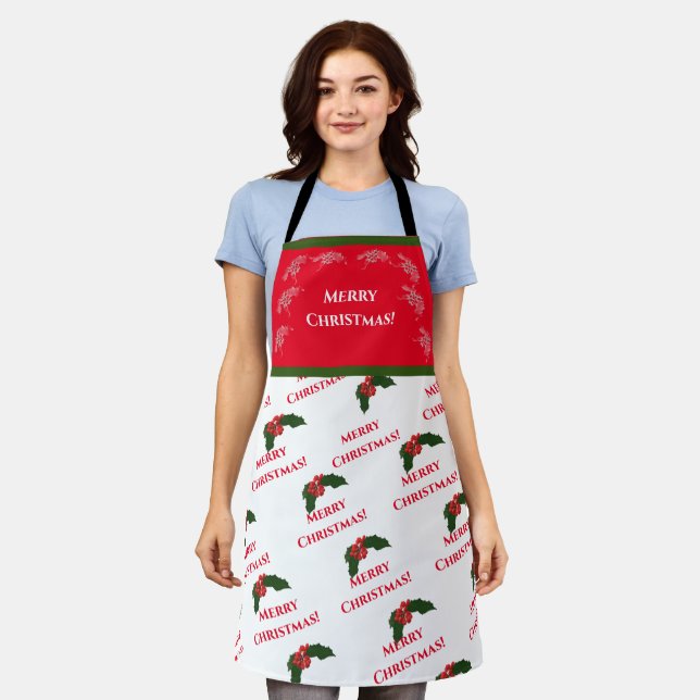 Christmas Holly  Apron (Worn)