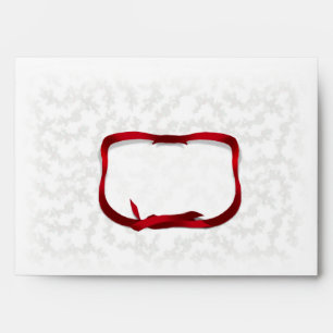 Christmas Holly Background with Gift Tag Envelope