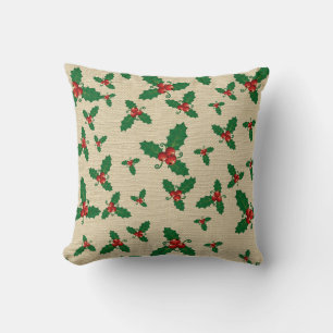 Christmas Holly Berries Cushion