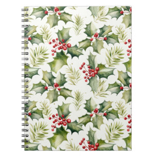 Christmas Holly Berries Notebook