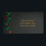 Christmas Holly Berry chalkboard Address Label<br><div class="desc">Christmas Holly Berry chalkboard Address Label. Matching items in my store.Contact me for a custom order.</div>