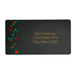 Christmas Holly Berry chalkboard Address Label<br><div class="desc">Christmas Holly Berry chalkboard Address Label. Matching items in my store.Contact me for a custom order.</div>