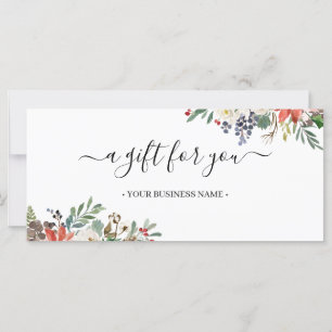 Christmas Holly Berry & Floral Gift Certificate