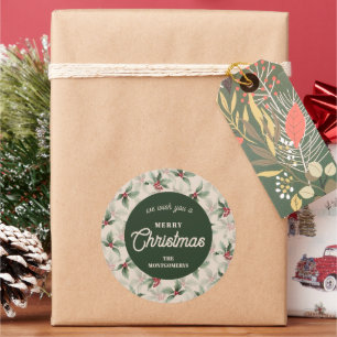 Christmas Holly Berry Homemade Food Holiday Baking Classic Round Sticker