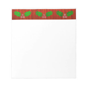 Christmas Holly border Notepad